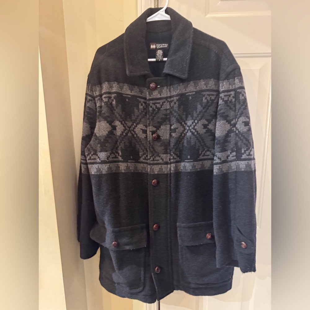 Banana Republic Cabinwear Mens Wool-Blend Coat in Charcoal‎  Size Medium